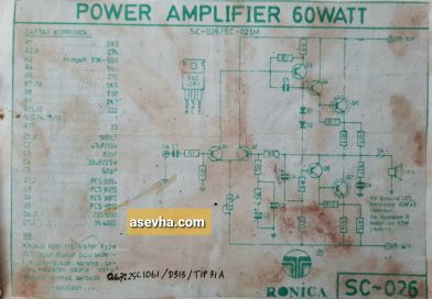 Skema Power Amplifier 60 Watt Transistor