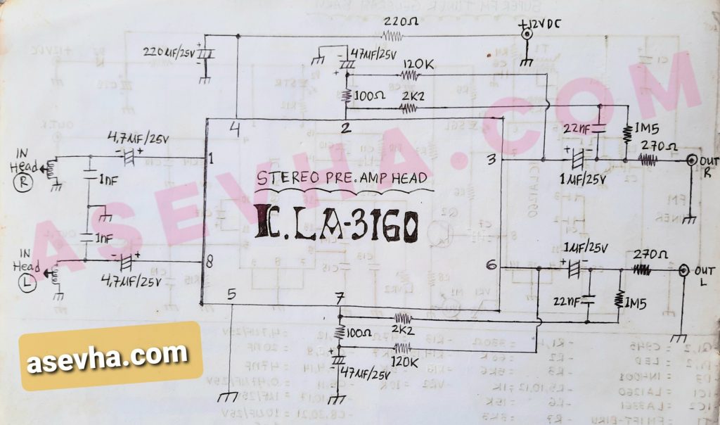 Skema Pre-Amp Head Stereo IC LA3160
